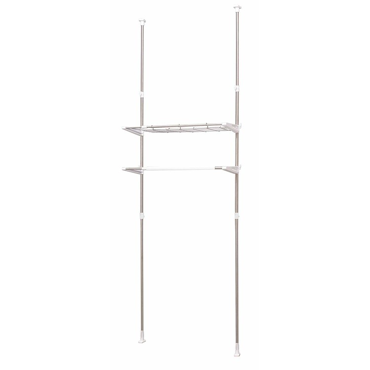 ランドリーラック 突張りステンレス LRT-27S送料無料 ラック ランドリーラック 収納 洗濯機ラック 洗面所 脱衣所 収納 おしゃれ アイリスオーヤマ