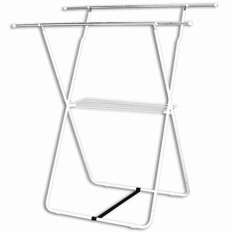 室内物干し 折りたたみ コンパクト 収納 省スペース 伸縮 竿 横幅 調整 ピンチハンガー 4個分 タオルハンガー バスタオル 洗濯物干し 物干し 室内 部屋干し 梅雨 花粉 ホワイト アイリスオーヤマ SLM-990XR *