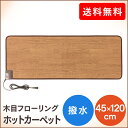 ホットカーペット キッチンマット(L) 120×45cm 木目調 WFM-4512D キッチンマット 電気カーペット フローリング調 ミニマット 電気マット 台所マット 防水加工 滑り止め 強弱切替 おしゃれ 足元暖房 デスク下 送料無料【D】