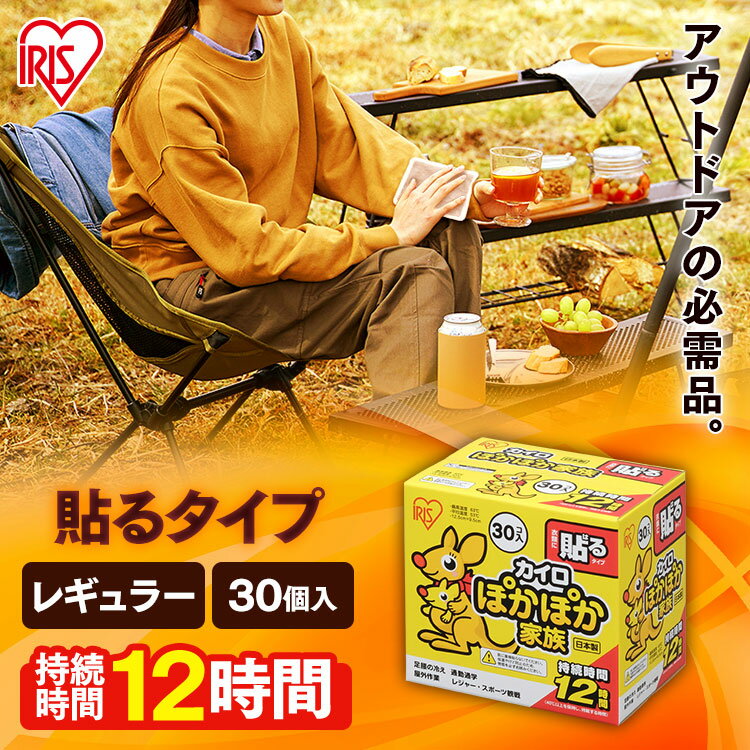 【1000円ポッキリ★目玉価格 30枚入り】カイロ 貼る ぽかぽか家族 10枚 3袋 レギュラーサイズ 貼るカイロ アイリスオーヤマ 使い捨て カイロ 腰 お腹 カイロ 貼る 防寒 脇 背中 冬 あったか 衣…