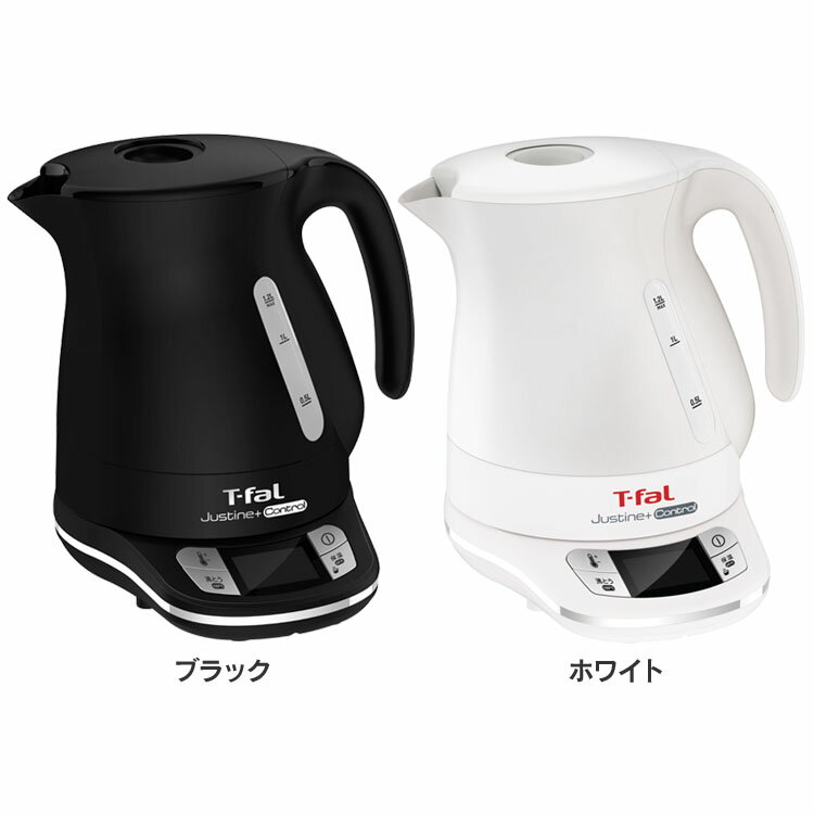 T-fal ジャスティンプラスコントロール 1.2L KO7558JP送料無料 電気ケトル ケトル 電気ポット 温度調整 1L 便利 T-fal やかん 温度コントロール ブラック ホワイト【D】【B★】のサムネイル