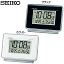 時計 壁掛け 電波 メンズ レディース おしゃれ デジタル 目覚まし時計 デジタル時計 掛け時計 電波時計 静音 シンプル 北欧 寝室 大きい アラーム SEIKO セイコー SQ767K SQ767W ブラック ホワイト 【TC】【HD】