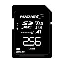 HIDISC SDXCJ[h 256GB CLASS10 UHS-I Speed class3A A1Ή HDSDX256GCL10V30 p\R tbV[ SD[J[h MMC C yDz