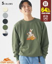 【64%OFF】 【ブランド直営】裏起毛 クルー ラビット ドッグメンズ レディース ユニセックス スウェット 長袖 カラフル 刺繍 トップス お揃い カジュア...