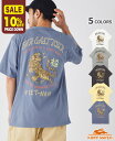【10%OFF】 【ブランド直営】 スーベニア プリントT 虎(メンズ ユニセックス 半袖 Tシャツ バックプリント 綿100 コットン クルーネック アニマル...