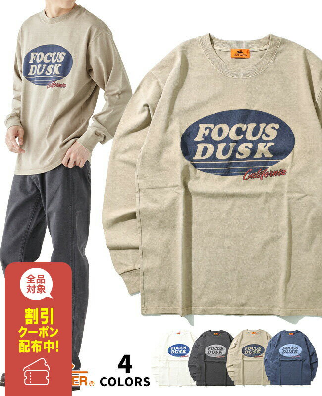 【ブランド直営】オーバーダイ ロンT (FOCUS) メンズ ユニセックス 長袖 Tシャツ トップス グラフィック シンプル ピグメント 綿100 コットン カ...