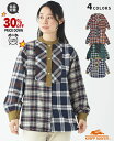 【スーパーセール目玉商品 30%OFF】【ブランド直営】 ノーカラー マルチ チェック シャツ レディース 羽織 軽アウター 長袖 お洒落 可愛い カジュアル シンプル KRIFF MAYER LADYS クリフメイヤーレディース【2024FW】 販売期間前
