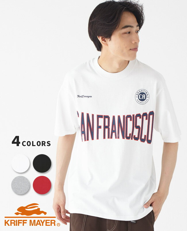 樂天商城 - 【ブランド直営】スポーツグラフィック半袖T(SF)（メンズ ユニセックス Tシャツ ロゴプリント クルーネック 丸首 コットン100%ボディ おしゃれ スポーティ アメカジ アウトドア 夏）KRIFF MAYERクリフメイヤー【2024SS】