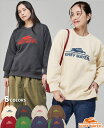 【ブランド直営】 サガラ 刺繍 裏起毛 クルー ロゴレディース トップス 伸縮性 暖かい カジュアル スウェット 体型カバー 配色 ワイド 主婦 ママ KRIFF MAYER LADYS クリフメイヤーレディース【2025FW】