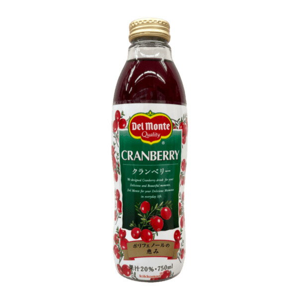 デルモンテ クランベリー 20％&nbsp;デルモンテ クランベリージュース 果汁20％ 900ml