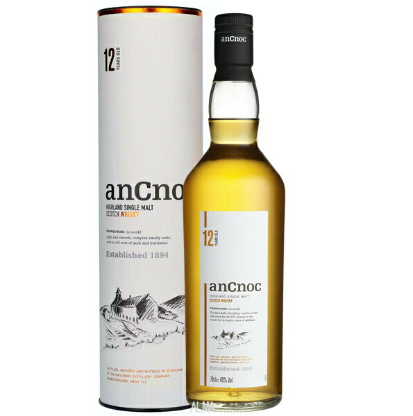 アンノック12年 ハイランド シングルモルト 40度 700ml 正規 スコッチ イギリス