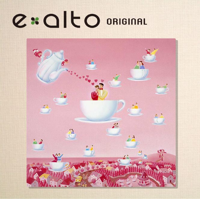 壁掛けアート アートパネル 風景画/イラストレーター 高橋宣孝 たかはしのぶたか/イラスト 絵画/風景画 バレンタイン 恋人達に愛をそそぐ妖精