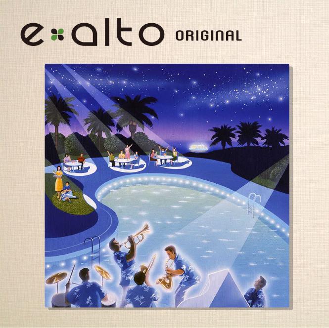 壁掛けアート アートパネル 風景画/イラストレーター 高橋宣孝 たかはしのぶたか/イラスト 絵画/風景画 ジャズサマーナイトコンサートのイラスト