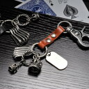【名入れ専門】【名入れ プレゼント】 いぶし王冠ボリュームキーリング(IDプレート)
