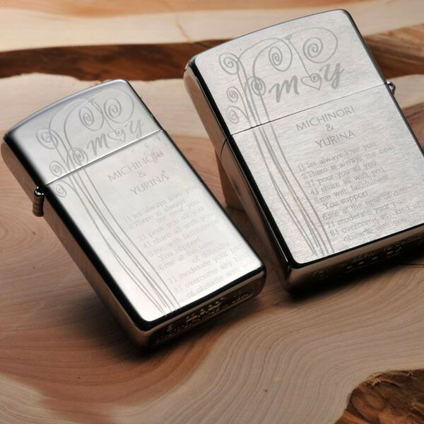 zippo 【ZIPPO　ライター】【ZIPPO　名入れ】【名入れ プレゼント】 【ペアZIPPO】　”二人で叶える8つの誓い”