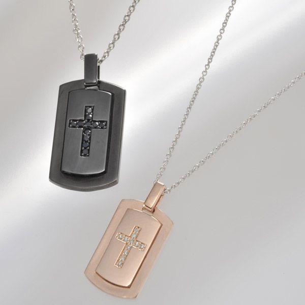 【名入れ専門】【名入れ プレゼント】【送料無料】 IDプレート型プレートクロスペアネックレス カップルセット