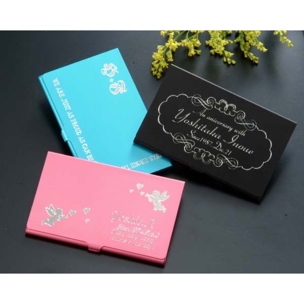 【名入れ専門】【名入れ プレゼント】 オリジナルカラーアルミ名刺ケース