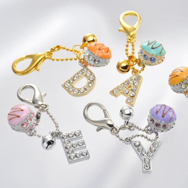 父の日 母の日 ギフト 彫刻無し プレゼント ギフト イニシャルチャーム&マカロンチャームセット 単品