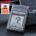 名入れ ギフト プレゼント ZIPPO おもしろデザイン ユニーク WANTEDデザイン 写真彫刻 200 つやなしレギュラーサイズ