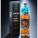 名入れ 父の日 ウィスキー　JAMESON BLACK BARREL ジェムソン ブラック バレル アイリッシュ ウイスキー 40度 700ml ボトルフラワー 3Dチャーム付き