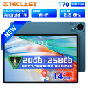 【初登場★高性能プロスペック】TECLAST タブレット pc T70 14インチ 超大画面 ゲーム 8コアCPU 2.2Ghz G99、20GB+256GB+...