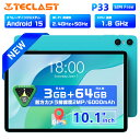 【新品 wi-fiモデル★Android 15】TECLAST タブレット pc P33 Android 15タブレット 10.1インチ 1280x800 IP...