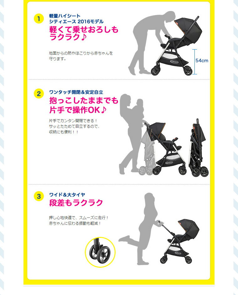 シティエース 2016年モデル グレコ ベビーカー※北海道・沖縄・離島は送料無料対象外