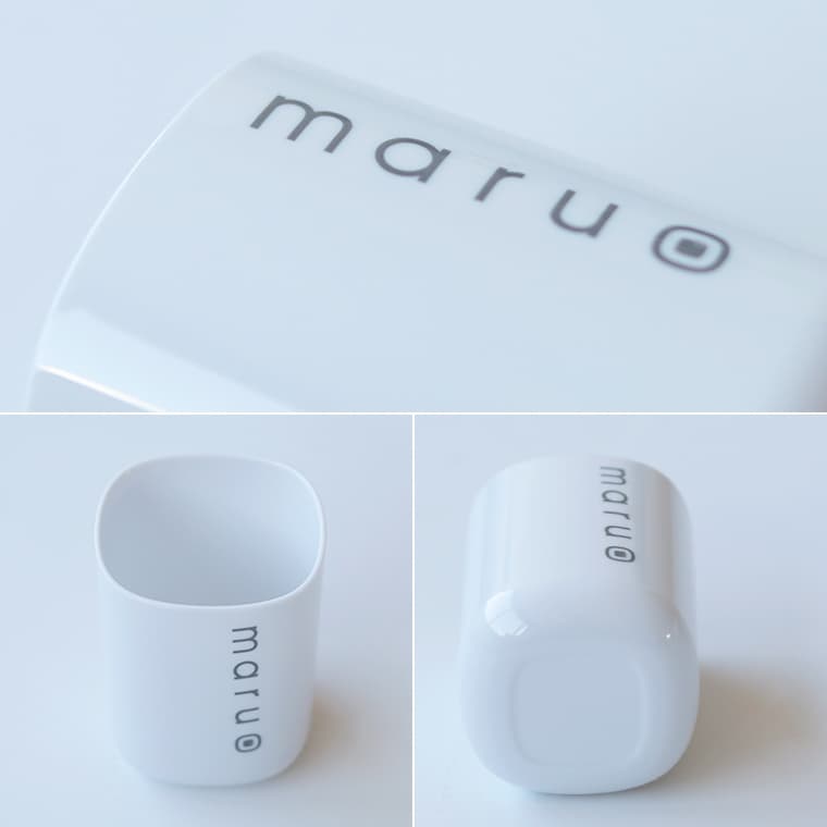 ポット「maruo（マルオ）」タンブラー【コップ カップ 歯みがき サニタリー 収納 ホルダー うがい コップ 歯みがきコップ 歯磨き ハミガキ 洗面所 パウダールーム 洗面 洗面用具 ホワイト ゴミ箱】