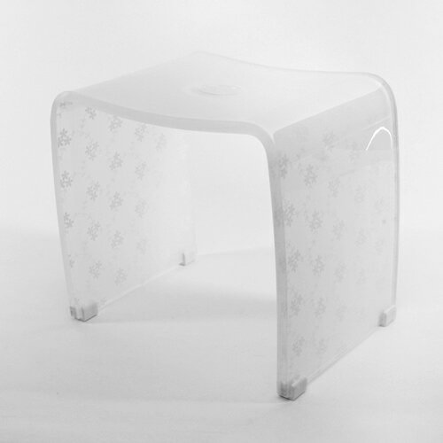 【送料無料】メルレット バスチェア 31型【バスチェアー 風呂イス 風呂いす bathchair バススツール 風呂いす 風呂 椅子 フロイス 新築祝い 内祝い ギフト プレゼント アクリル 柄 おしゃれ かわいい ホワイト 花 フラワー バスグッズ】