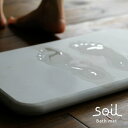 soil 　珪藻土　 バスマット 珪藻土「soil ソイル」バスマット50×30（ホワイト）【珪藻土バスマット イスルギ アスベスト不使用 速乾 お風呂 マット 足拭き 足ふきマットおしゃれ ナチュラル ギフト 引っ越し祝 新築祝 新生活】【あす楽】【送料無料】