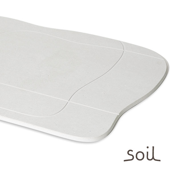 バスマット 珪藻土「soil ソイル」aqua(アクア)【足拭きマット 珪藻土 マット バスマット 速乾 アスベスト不使用 お風呂 マット 足拭き 足ふきマット おしゃれ ナチュラル ギフト 引っ越し祝 新築祝 新生活 イスルギ】