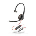 日本ヒューレット・パッカード Poly Blackwire 3210 USB-C +USB-A 変換アダプタ付 片耳 有線モデル ノイズ(8X214AA) 目安在庫=○【6月末までポイント10倍】