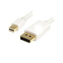 StarTech.com ディスプレイ変換ケーブル/mDP - DP 1.2/1m/4K60Hz/ホワイト(MDP2DPMM1MW) 目安在庫=△[メール便対象...