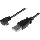 StarTech.com USBケーブル/A - Micro-B/1m/USB 2.0/右L型/オス・オス/BK(USBAUB1MRA) 目安在庫=△[メール便...