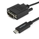 StarTech.com ディスプレイ変換ケーブル/USB-C - DVI/2m/1900x1200/ブラック(CDP2DVIMM2MB) 目安在庫=○[メール...