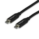 StarTech.com USBケーブル/C-C/2m/USB 2.0/480Mbps/5A/オス・オス/BK(USB2C5C2M) 目安在庫=○[メール便対象...