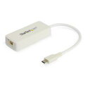StarTech.com LANアダプター/USB-C/1x RJ45/10/100/1000 Mbps/ホワイト(US1GC301AUW) 目安在庫=△