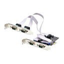 StarTech.com シリアル増設カード/PCIe/4x RS232C RS422 RS485/標準&ロープロ(PS74ADF-SERIAL-CARD) 目...
