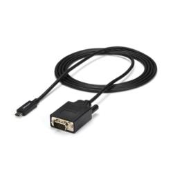 樂天商城 - StarTech.com ディスプレイ変換ケーブル/USB-C - VGA/2m/1920x1200/ブラック(CDP2VGAMM2MB) 目安在庫=△