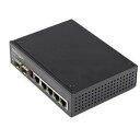 StarTech.com イーサネットスイッチ/産業用/30W PoE+/4x RJ45 + 2x SFPスロット(IES1G52UPDIN) 目安在庫=△【6月末までポイント10倍】