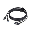 StarTech.com KVMケーブル/1.8m/DP & USB 3.0 Type-A-B/4K60Hz/コンボケーブル(DU1226-KVM-CABLE) 目安在庫=△【6月末までポイント10倍】