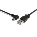 StarTech.com USBケーブル/A - Mini-B/91cm/USB 2.0/左L型/オス・オス/BK(USB2HABM3LA) 目安在庫=△[メー...