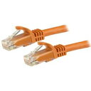 StarTech.com カテゴリ6(CAT6)LANケーブル/5m/オレンジ/ツメ折れ防止機構(N6PATC5MOR) 目安在庫=△