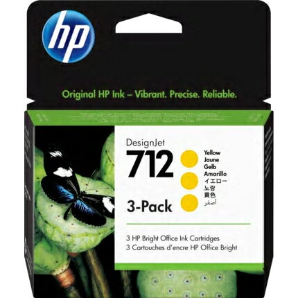 楽天市場】hp712インクカートリッジ イエロー 29ml×3の通販