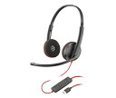 HP(Inc.) Poly Blackwire 3220 Stereo USB-C Headset +USB-C/A Adapter (Bulk)(8X228A6) ڈ݌=