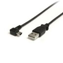 StarTech.com USBケーブル/A - Mini-B/1.8m/USB 2.0/右L型/オス・オス/BK(USB2HABM6RA) 目安在庫=△[メー...