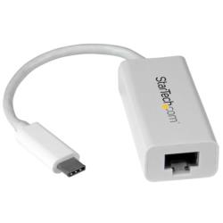 StarTech.com LANアダプター/USB-C/1x RJ45/10/100/1000 Mbps/ホワイト(US1GC30W) 目安在庫=△