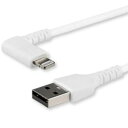 StarTech.com Lightningケーブル/USB-A/2m/高耐久アラミド/片側L型/ホワイト(RUSBLTMM2MWR) 目安在庫=△