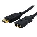 StarTech.com DisplayPort 1.2延長ケーブル/1.8m/4K60Hz/オス-メス/ブラック(DPEXT6L) 目安在庫=△