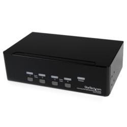 StarTech.com KVMスイッチ/4ポート/2画面/DVI/2048x1536/USB 2.0 ハブ/AUX(SV431DD2DUA) 目安在庫=△